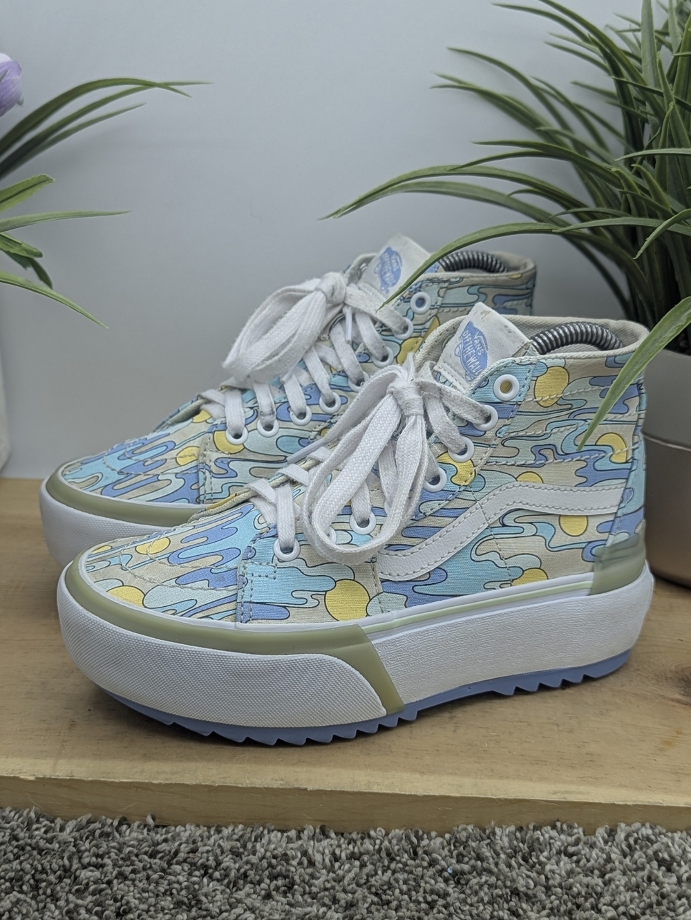 Vans Platform Colorful Youth Size 4 Women's Size 5.5 Casual Comfort Shoes